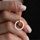 Family Eternal Ring and Birthstone Personalised Necklace , Personalised Jewellery, Gift For Her, Mother's Day Gift, Initial Necklace, Gifts